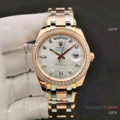 Rolex Day-Date Special Edition Watch Two Tone Rose Gold 36mm